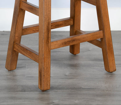 Marina Saddle Seat Wooden Counter Stool 2PC
