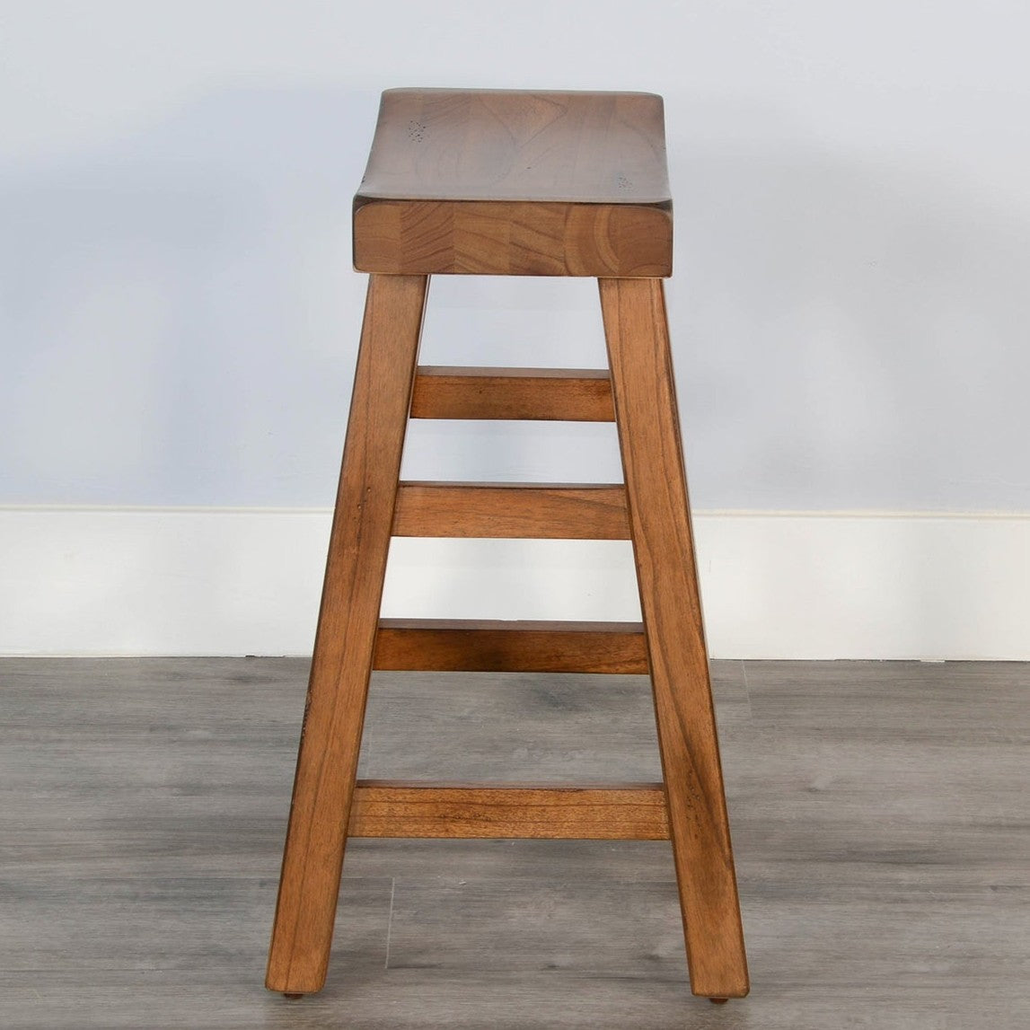 Marina Saddle Seat Wooden Counter Stool 2PC