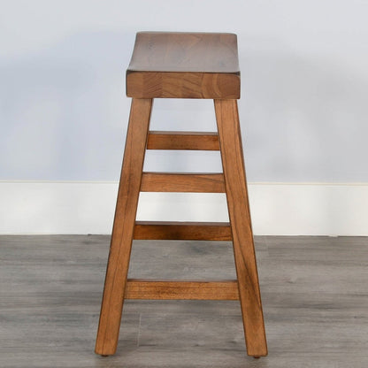 Marina Saddle Seat Wooden Counter Stool 2PC