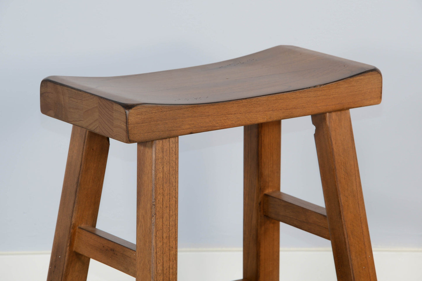 Marina Saddle Seat Wooden Counter Stool 2PC