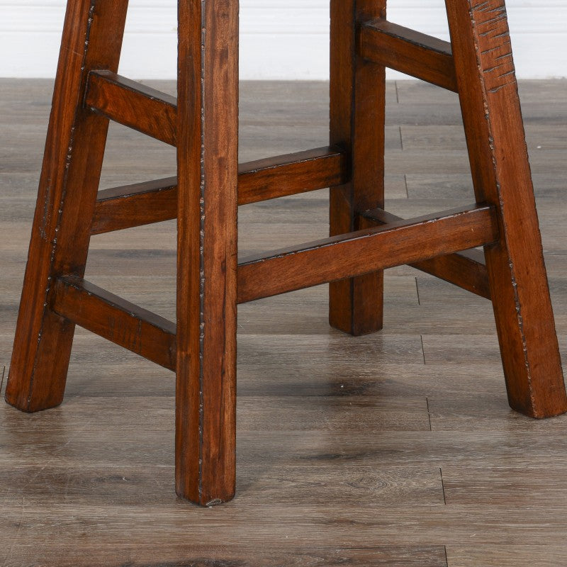 Marina Saddle Seat Wooden Counter Stool 2PC