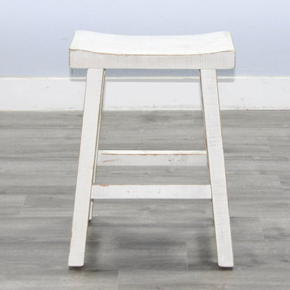 Marina Saddle Seat Wooden Counter Stool 2PC