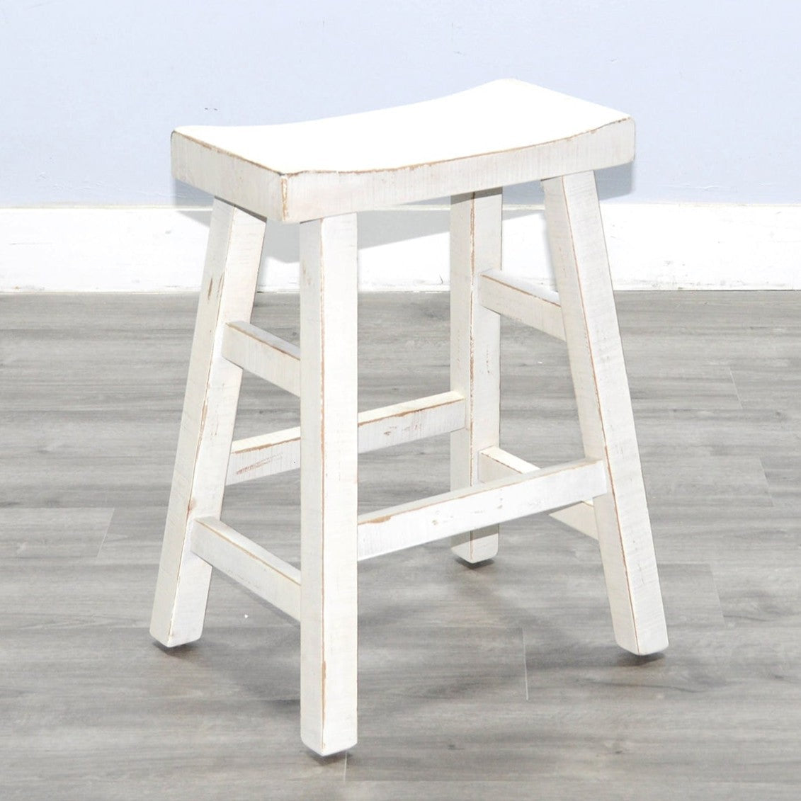 Marina Saddle Seat Wooden Counter Stool 2PC