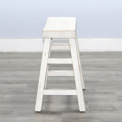 Marina Saddle Seat Wooden Counter Stool 2PC