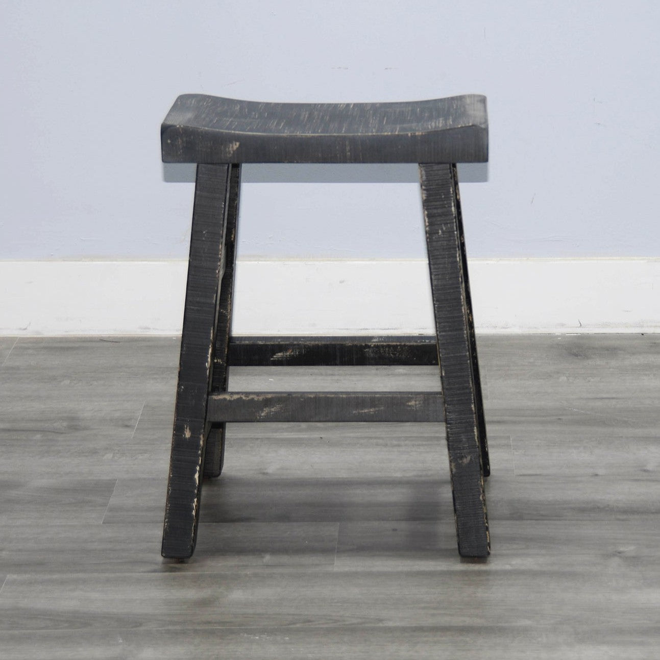 Marina Saddle Seat Wooden Counter Stool 2PC