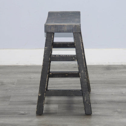 Marina Saddle Seat Wooden Counter Stool 2PC