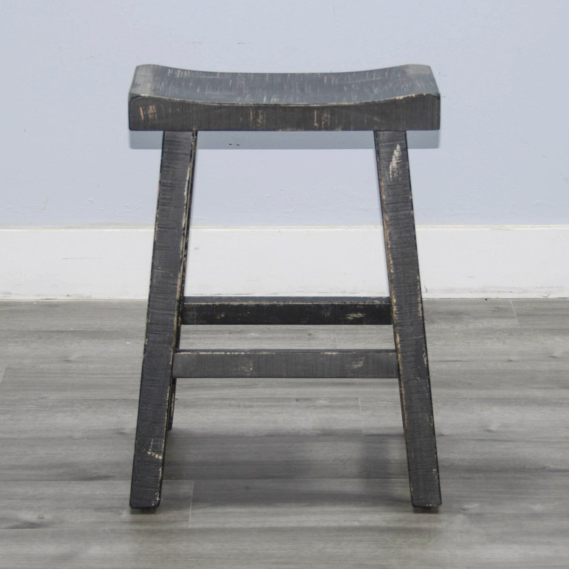 Marina Saddle Seat Wooden Counter Stool 2PC