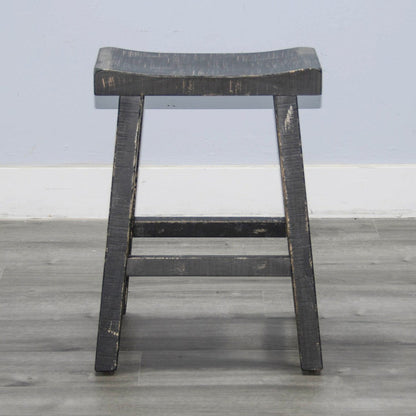 Marina Saddle Seat Wooden Counter Stool 2PC