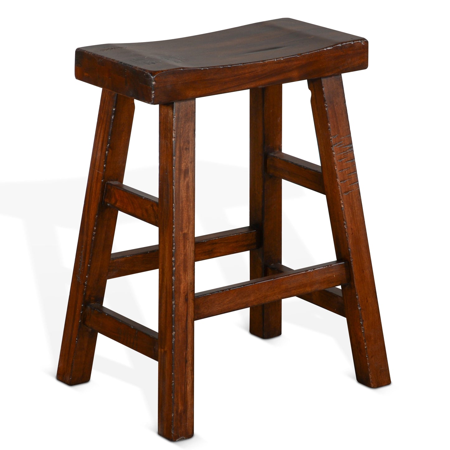 Marina Saddle Seat Wooden Counter Stool 2PC