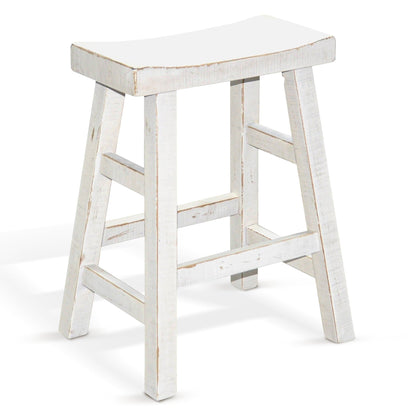 Marina Saddle Seat Wooden Counter Stool 2PC