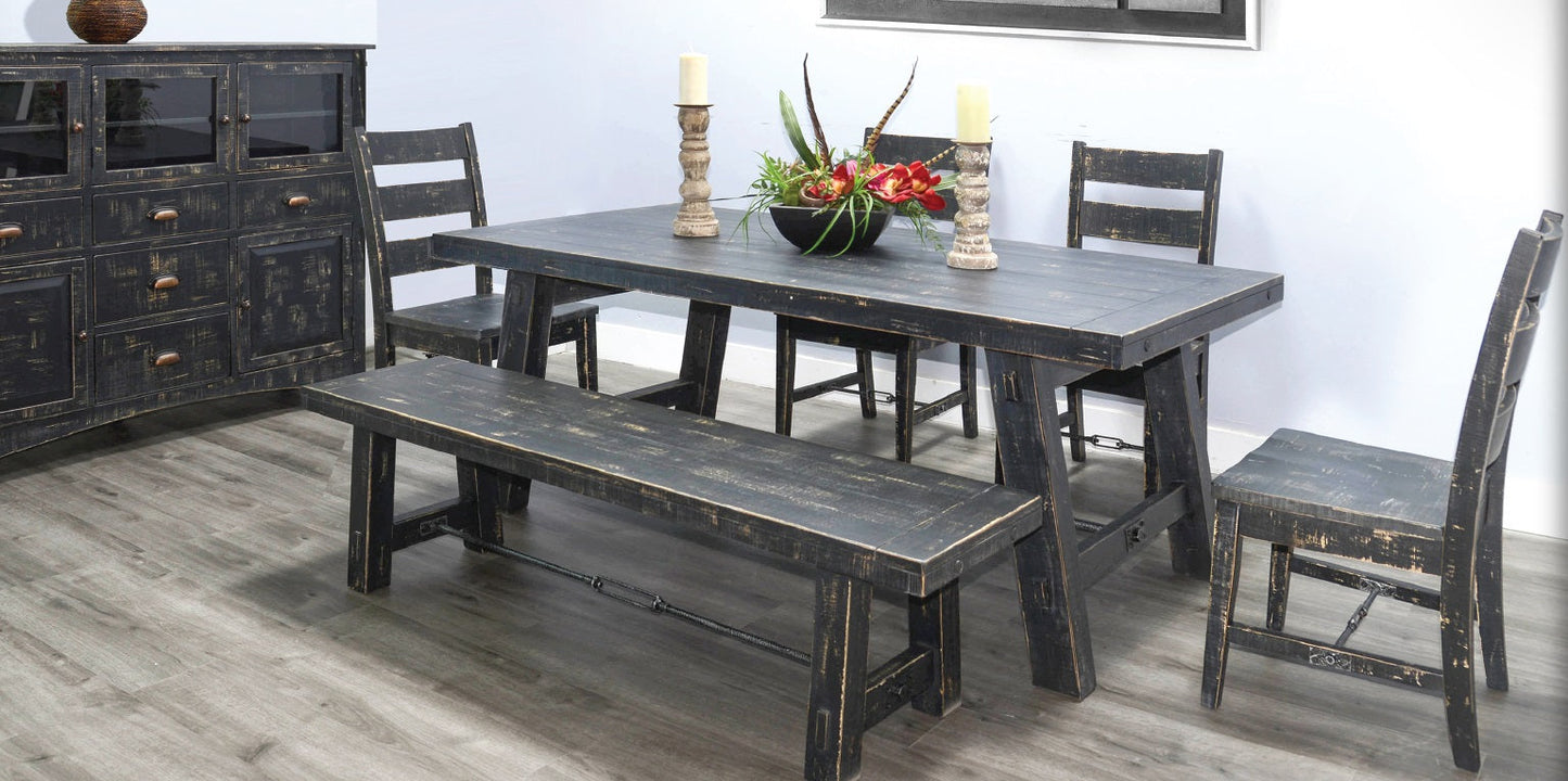 Marina Wooden Dining Bench with Turnbuckle