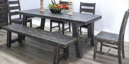 Marina Wooden Dining Bench with Turnbuckle