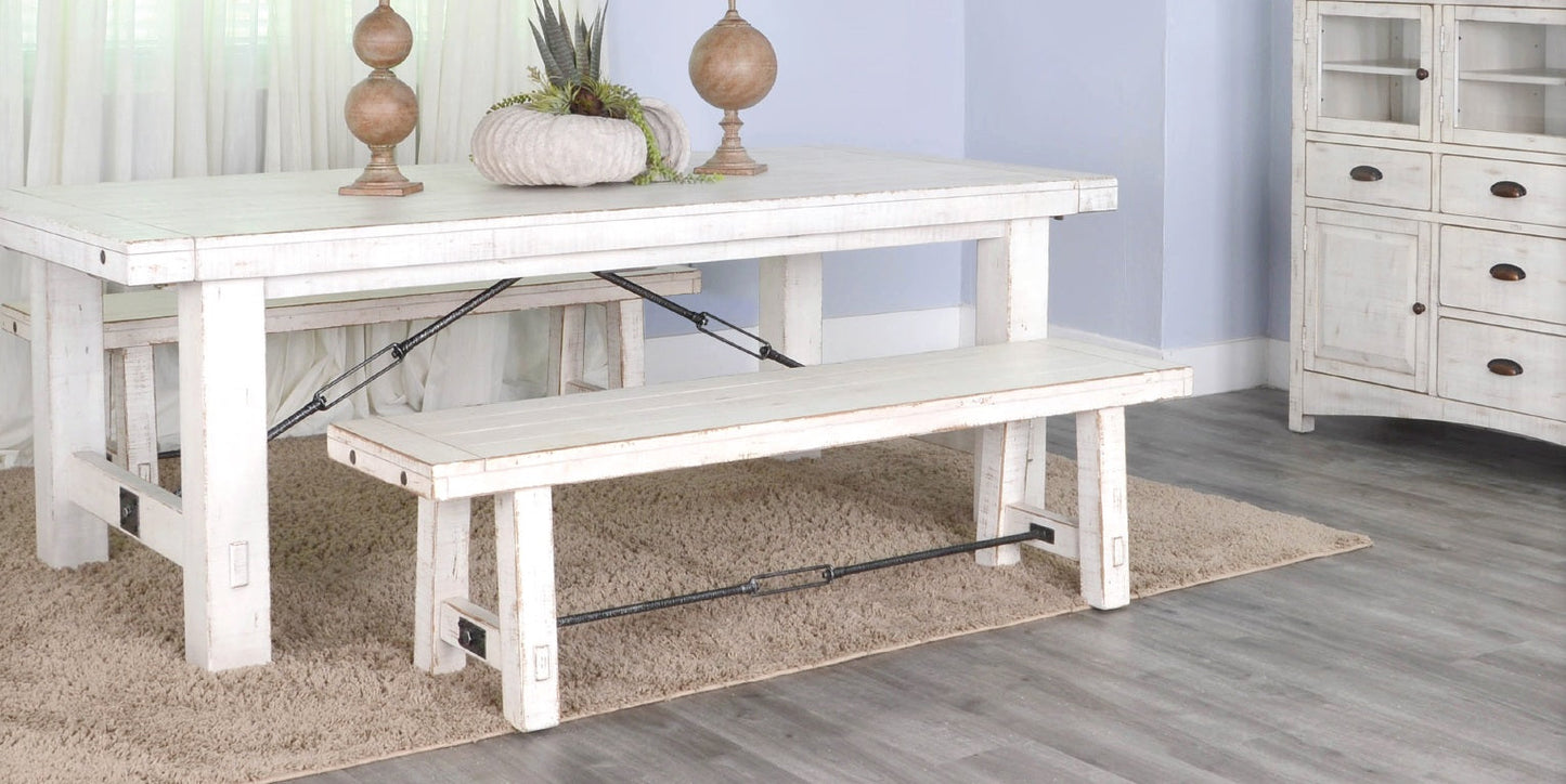 Marina Wooden Dining Bench with Turnbuckle