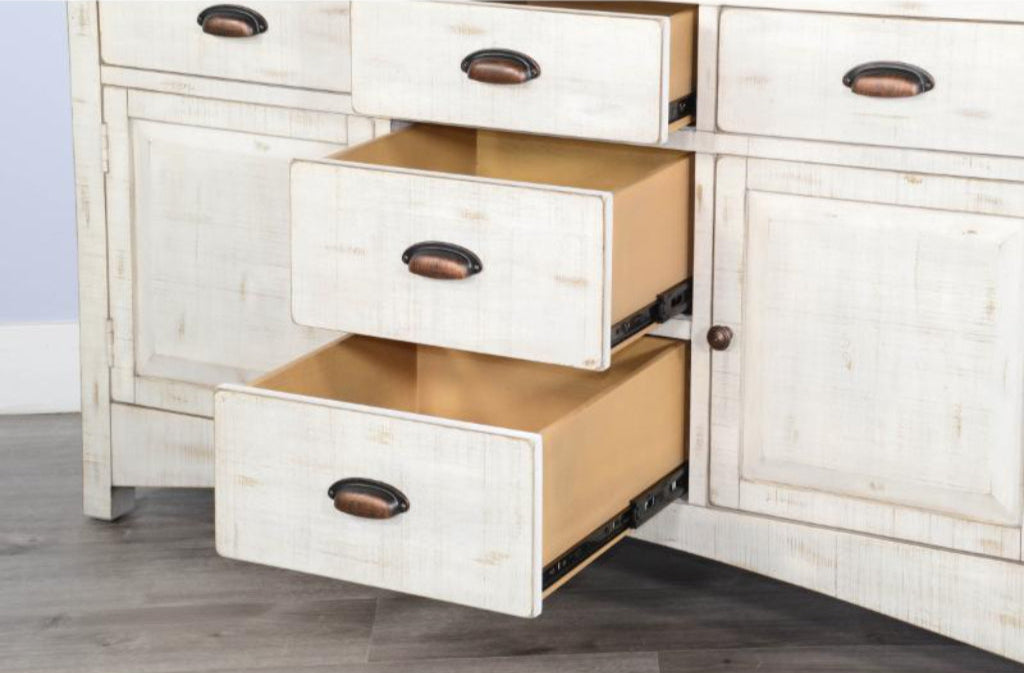 Marina Wooden White Sideboard