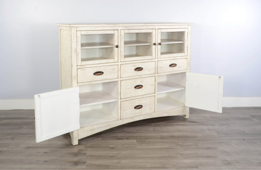 Marina Wooden White Sideboard