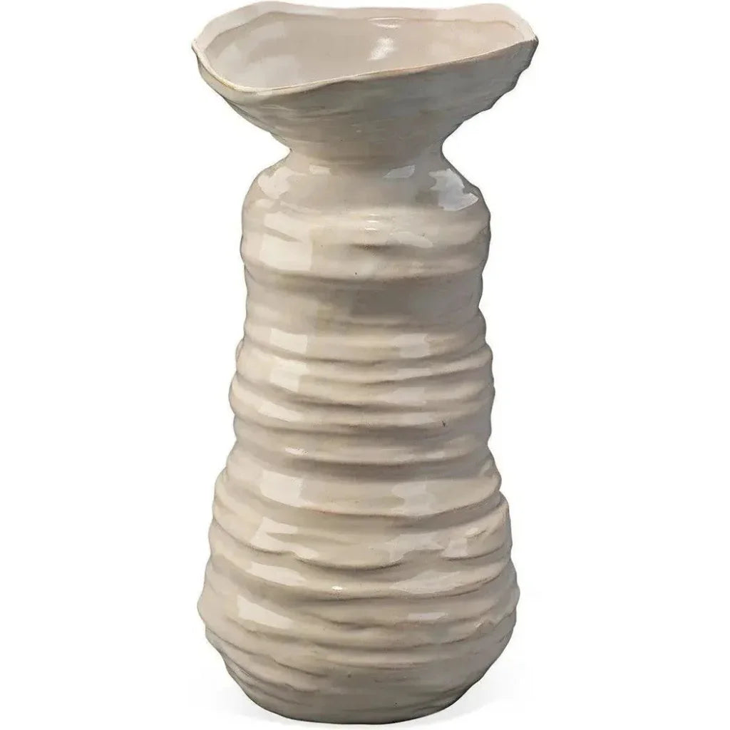 Marine Ceramic Pearl Cream Vase