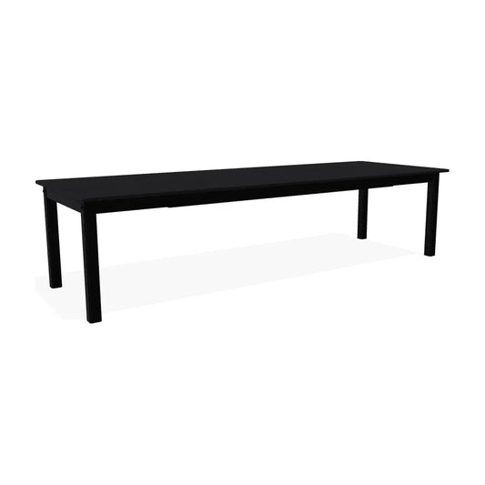 Polymer Rectangular Extension Dining Table-Outdoor Dining Tables-Telescope-LOOMLAN