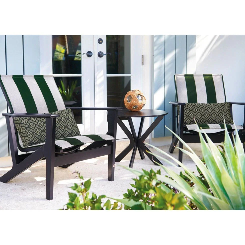 23" Slat Marine Grade Polymer Round End Table - LOOMLAN - Telescope - Outdoor Side Tables