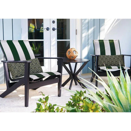 23" Slat Marine Grade Polymer Round End Table - LOOMLAN - Telescope - Outdoor Side Tables