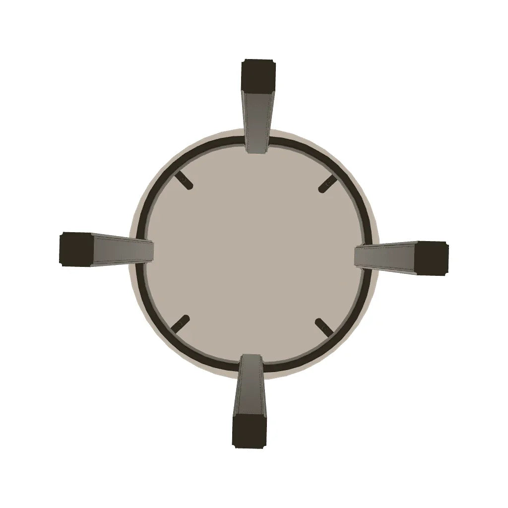 21" Round Marine Grade Polymer Deluxe End Table - LOOMLAN - Telescope - Outdoor Side Tables