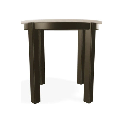 21" Round Marine Grade Polymer Deluxe End Table - LOOMLAN - Telescope - Outdoor Side Tables