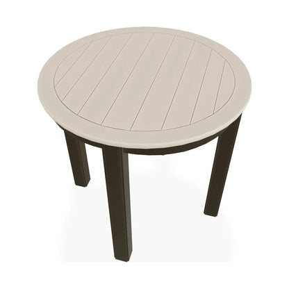 21" Round Marine Grade Polymer Deluxe End Table - LOOMLAN - Telescope - Outdoor Side Tables