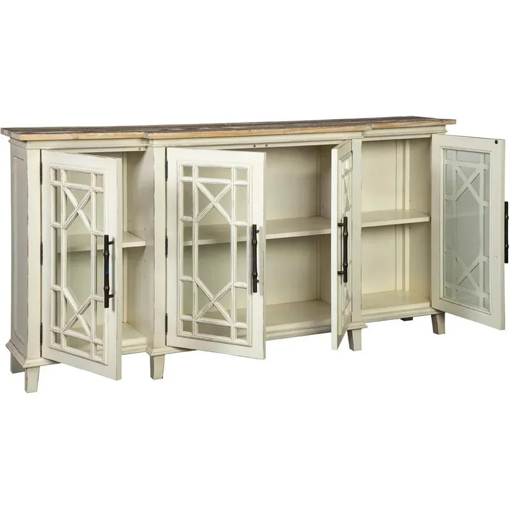 Marion Breakfront Designed Wooden Buffet - LOOMLAN - Furniture Classics - Buffets