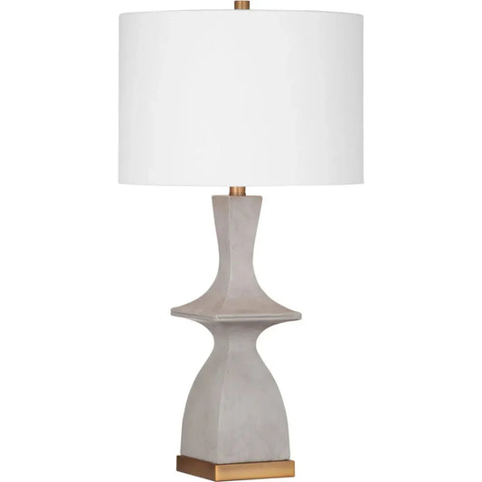 Marion Resin and Metal Gray Table Lamp - LOOMLAN - Bassett Mirror - Table Lamps