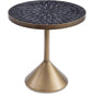 Marirose Metal & Marble Black Round Accent Table - LOOMLAN - Bassett Mirror - Side Tables