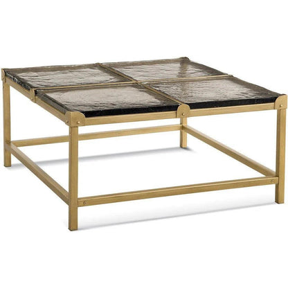 Marisa Gold Rectangular Cocktail Table - LOOMLAN - Bassett Mirror - Coffee Tables