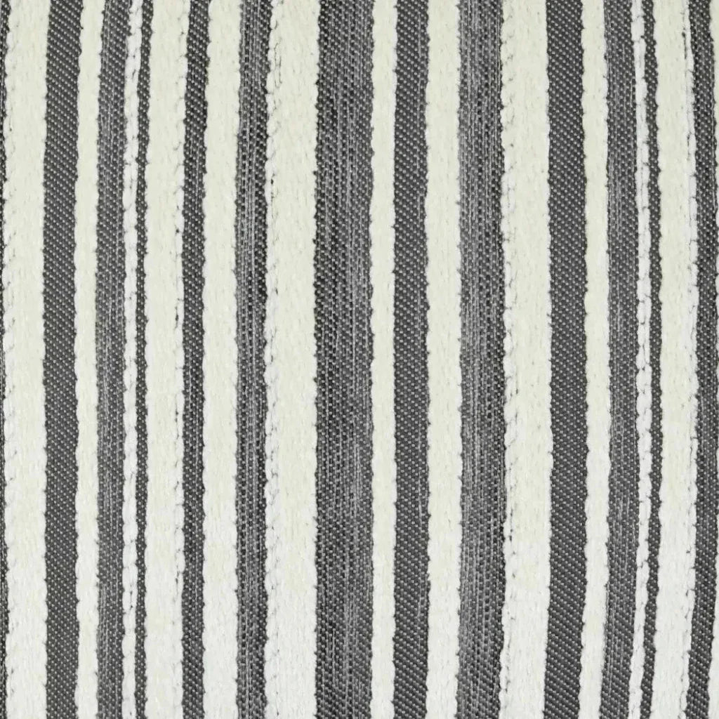 Marisol Charcoal Stripes Grey Large Throw Pillow Insert - LOOMLAN - D.V. Kap - Throw Pillows