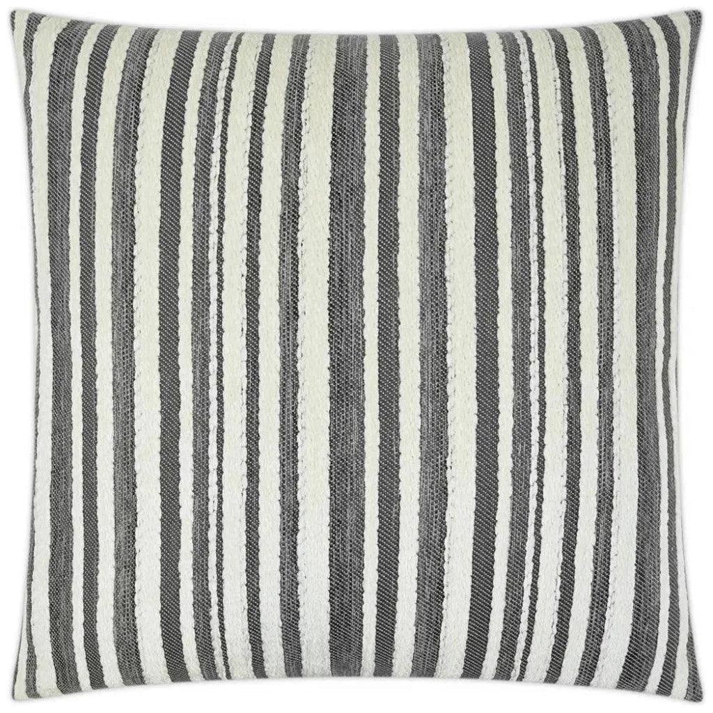 Marisol Charcoal Stripes Grey Large Throw Pillow Insert - LOOMLAN - D.V. Kap - Throw Pillows