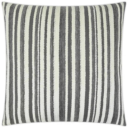 Marisol Charcoal Stripes Grey Large Throw Pillow Insert - LOOMLAN - D.V. Kap - Throw Pillows