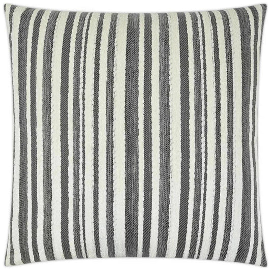 Marisol Charcoal Stripes Grey Large Throw Pillow Insert - LOOMLAN - D.V. Kap - Throw Pillows