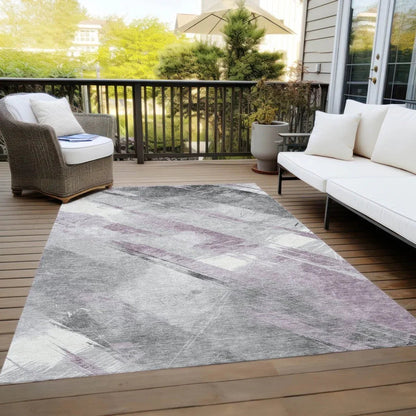 Marisse Purple Washable Indoor - Outdoor Rug - LOOMLAN - LOOMLAN Rugs - Outdoor Rugs