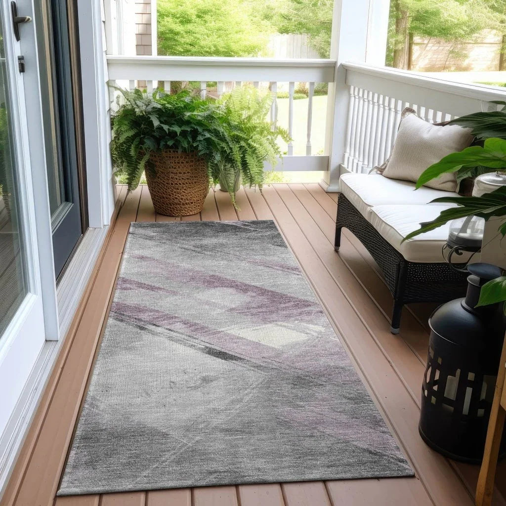 Marisse Purple Washable Indoor - Outdoor Rug - LOOMLAN - LOOMLAN Rugs - Outdoor Rugs