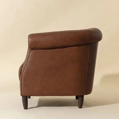 Marjorie Leather Lounge Chair-Lounge Chairs-SUNPAN-LOOMLAN