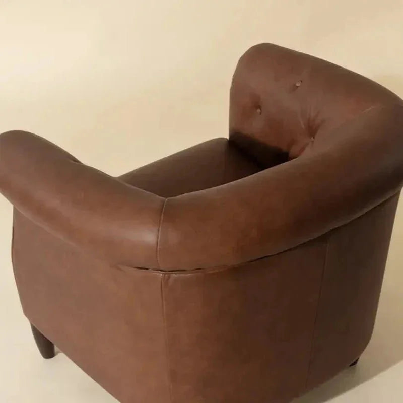 Marjorie Leather Lounge Chair-Lounge Chairs-SUNPAN-LOOMLAN
