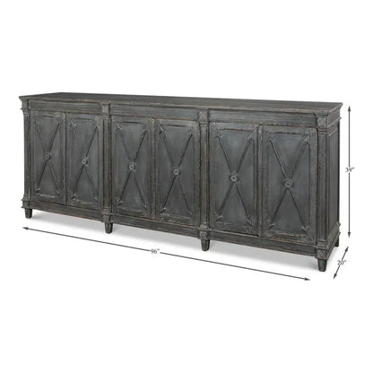 Marksman Sideboard Concrete Grey - LOOMLAN - Sarreid - Sideboards