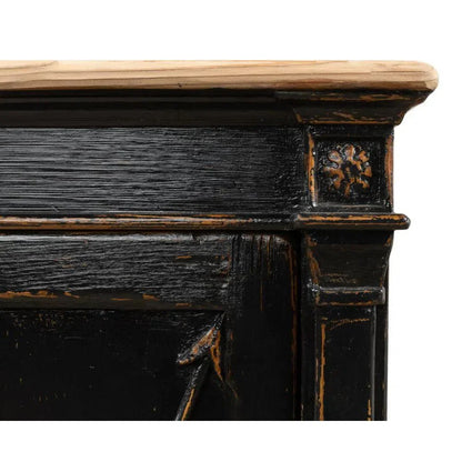 Marksman Extra Wide Sideboard Antique Ebony - LOOMLAN - Sarreid - Sideboards