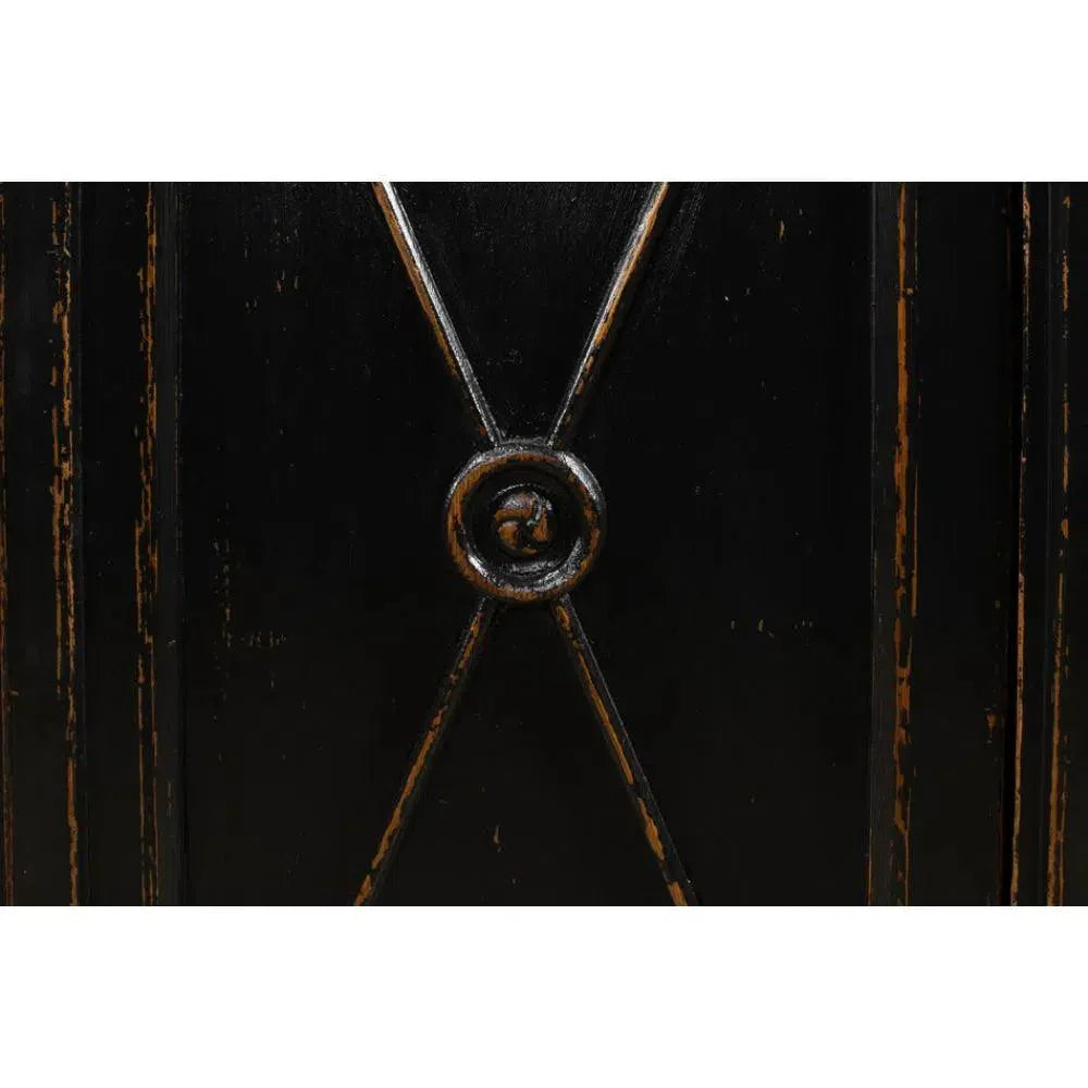 Marksman Extra Wide Sideboard Antique Ebony - LOOMLAN - Sarreid - Sideboards