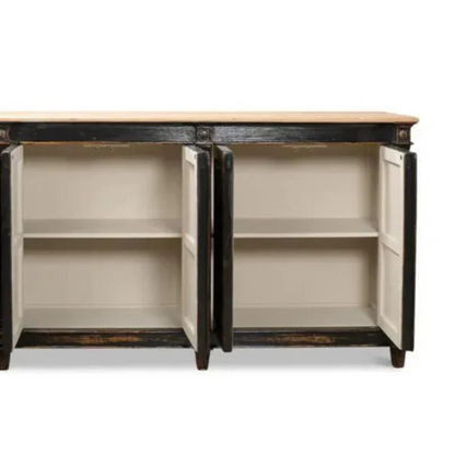 Marksman Extra Wide Sideboard Antique Ebony - LOOMLAN - Sarreid - Sideboards