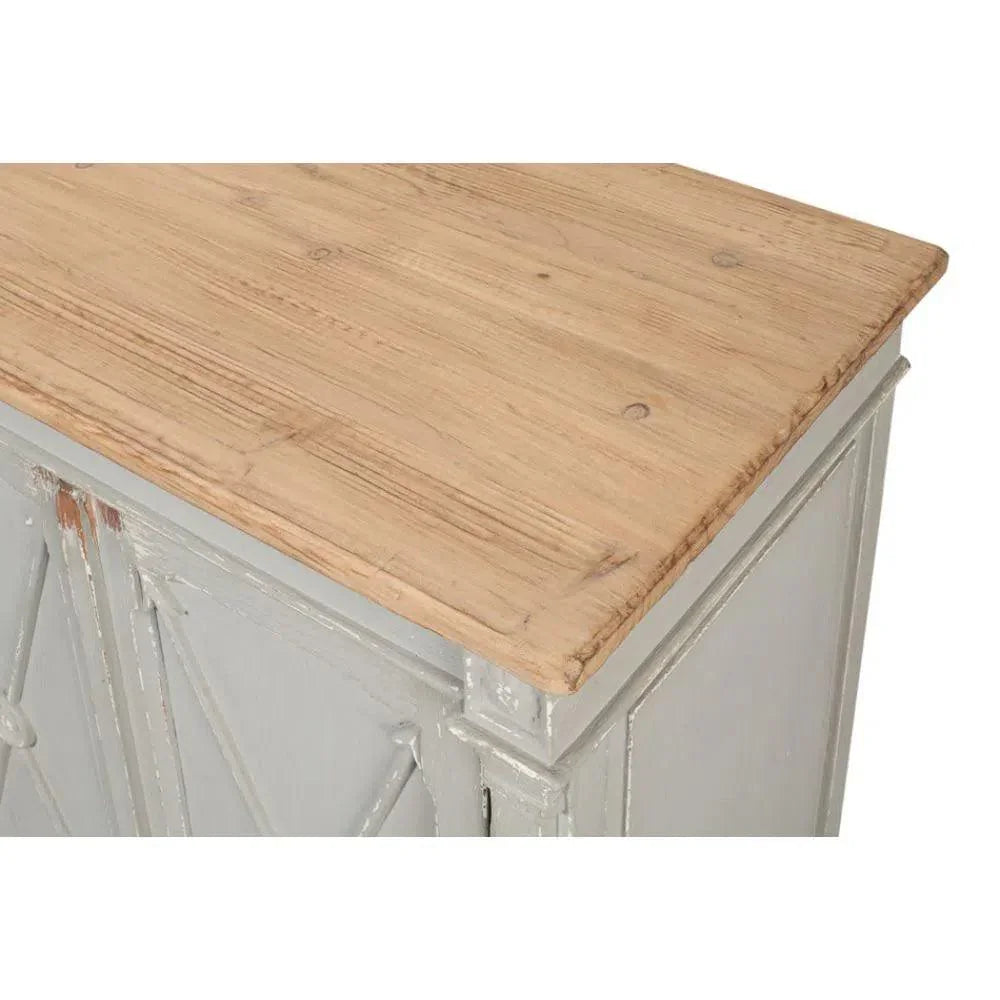 Marksman Sideboard Antique Muted Grey - LOOMLAN - Sarreid - Sideboards