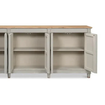 Marksman Sideboard Antique Muted Grey - LOOMLAN - Sarreid - Sideboards
