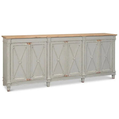 Marksman Sideboard Antique Muted Grey - LOOMLAN - Sarreid - Sideboards