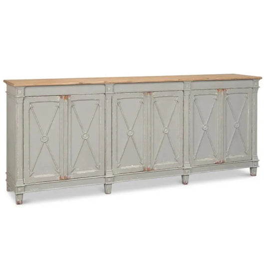 Marksman Sideboard Antique Muted Grey - LOOMLAN - Sarreid - Sideboards