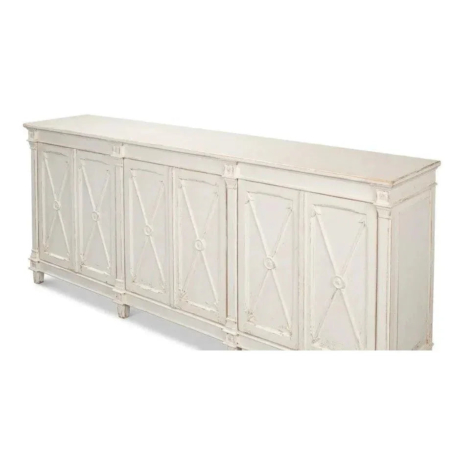 Marksman Sideboard Whitewash - LOOMLAN - Sarreid - Sideboards