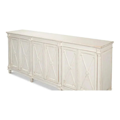 Marksman Sideboard Whitewash - LOOMLAN - Sarreid - Sideboards