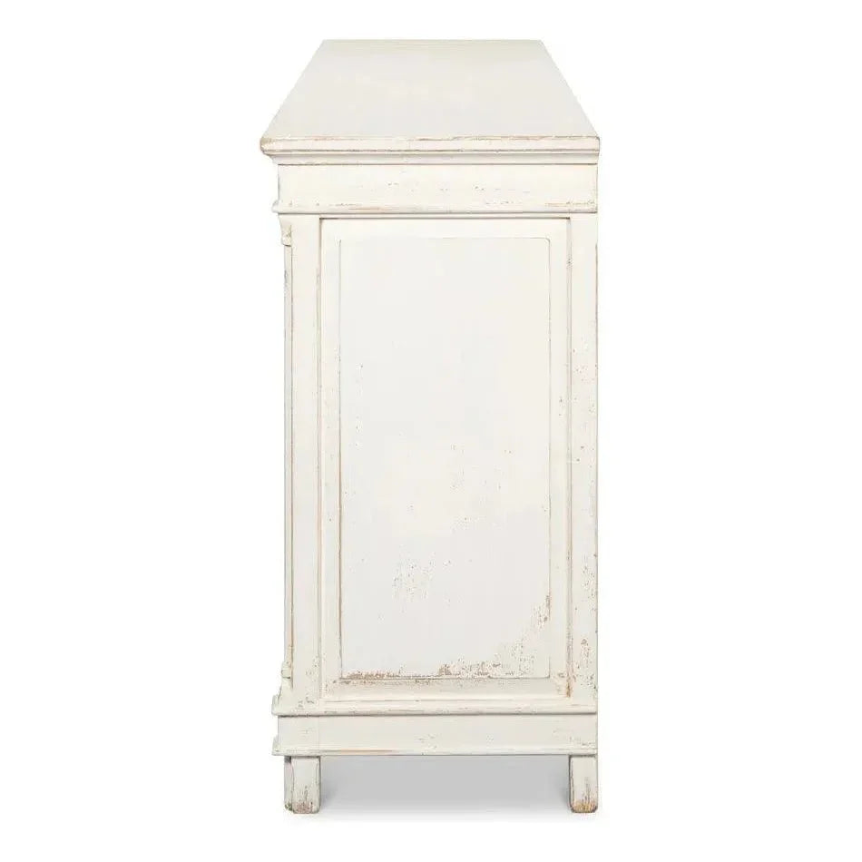 Marksman Sideboard Whitewash - LOOMLAN - Sarreid - Sideboards