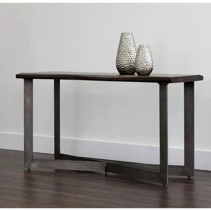 Marley Console Table Antique Gunmetal Iron Legs - LOOMLAN - SUNPAN - Console Tables